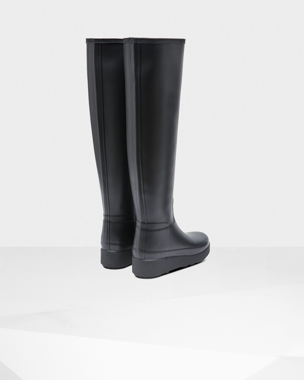 Botas Creeper Hunter Mujer Refined Slim Fit Knee-High - Negras - Argentina 3648HIJTW